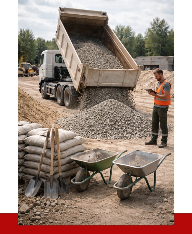 Доставка нерудных материалов в Сосногорске от 1238 руб. | ПРОНЕРУДСно