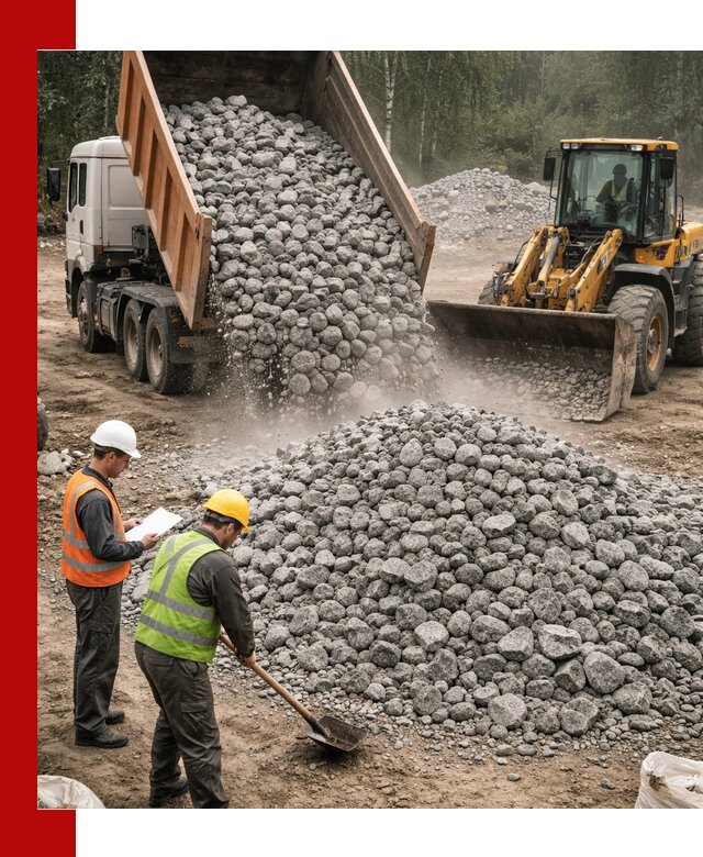 Гранитный щебень фракция 70-150 доставка в Сосногорске