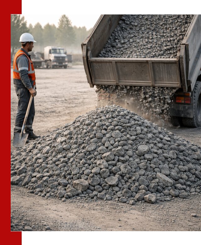 Гранитный щебень фракции 100–201 для строительства в Сосногорске