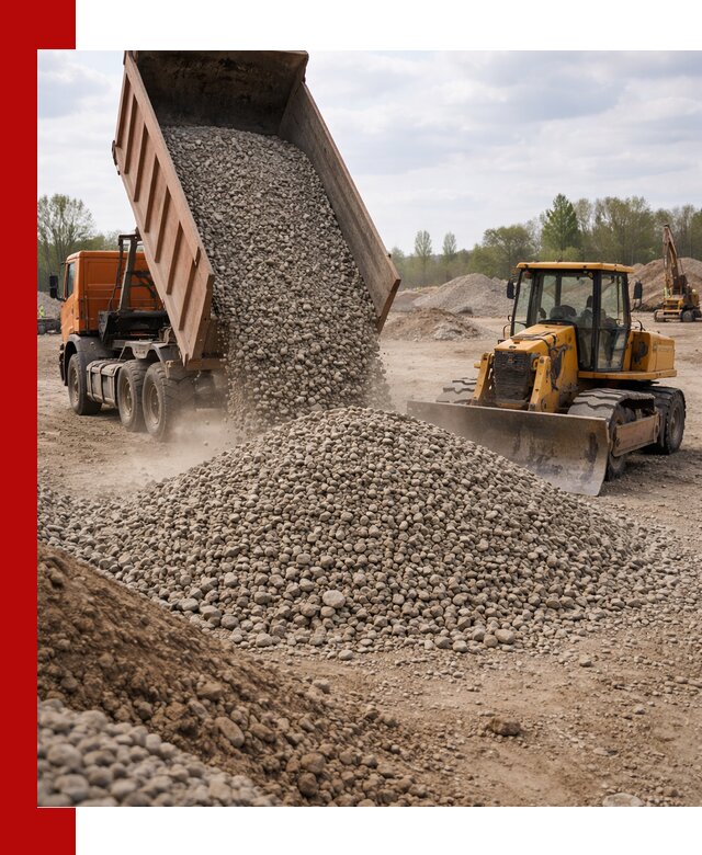 Доставка гравийного щебня фракции 40-70 в Сосногорске