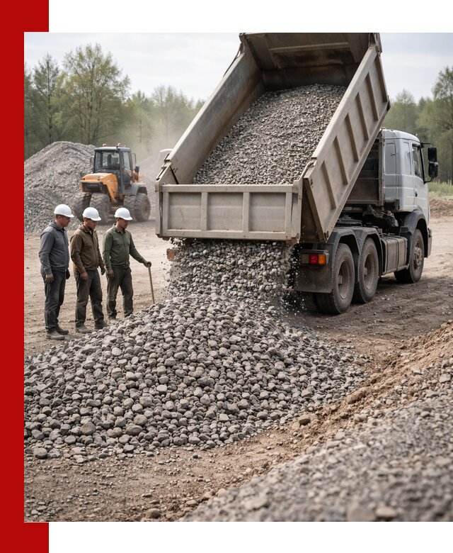 Доставка гравийного щебня фракции 70-120 в Сосногорске