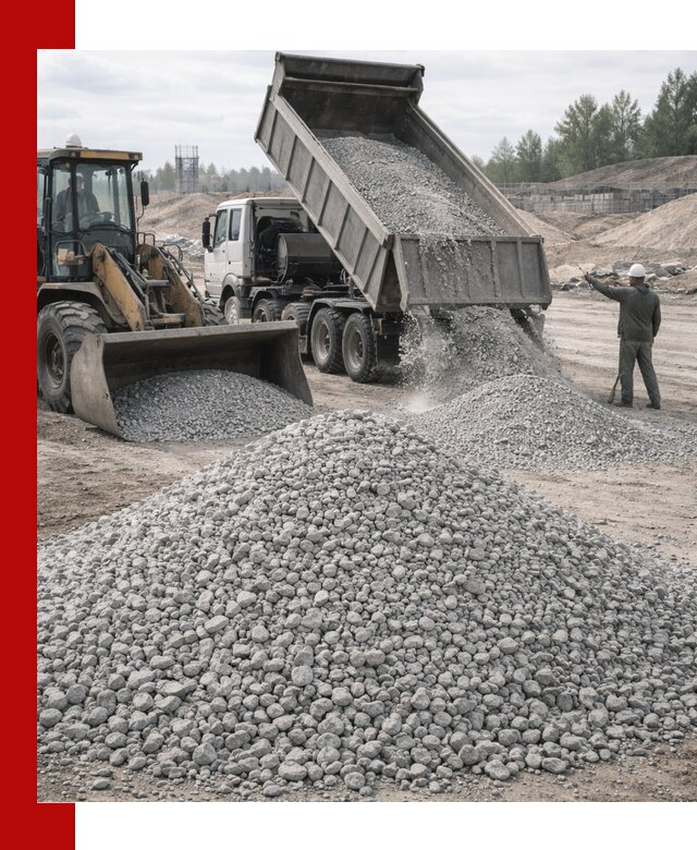 Доставка известнякового щебня фр. 5–20 в Сосногорске