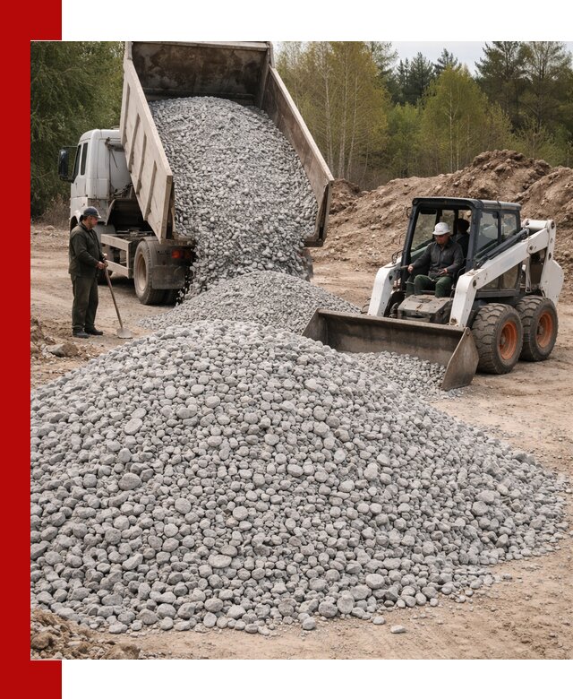 Доставка доломитового щебня в Сосногорске напрямую от карьера