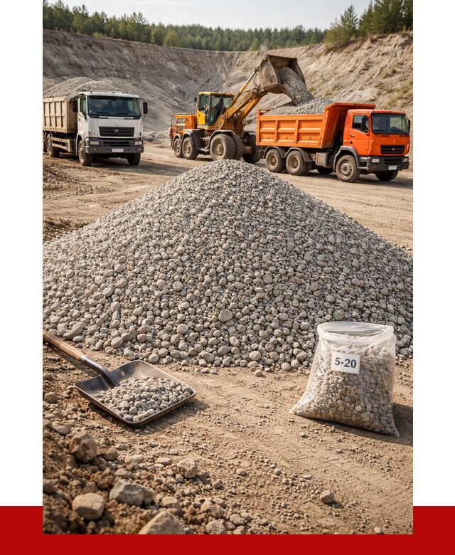 Доломитовый щебень фр. 5-20 в Сосногорске от 4333 р. | ПРОНЕРУДСно