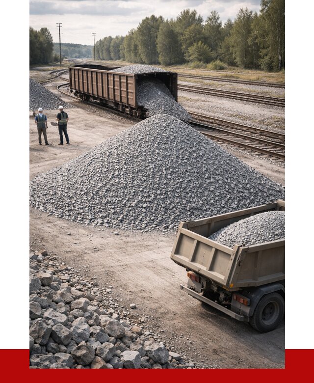 Железнодорожный щебень 20-60 в Сосногорске от 1754 р. | ПРОНЕРУДСно