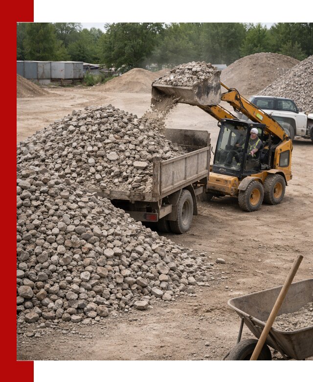 Доставка вторичного щебня в Сосногорске для строительных работ