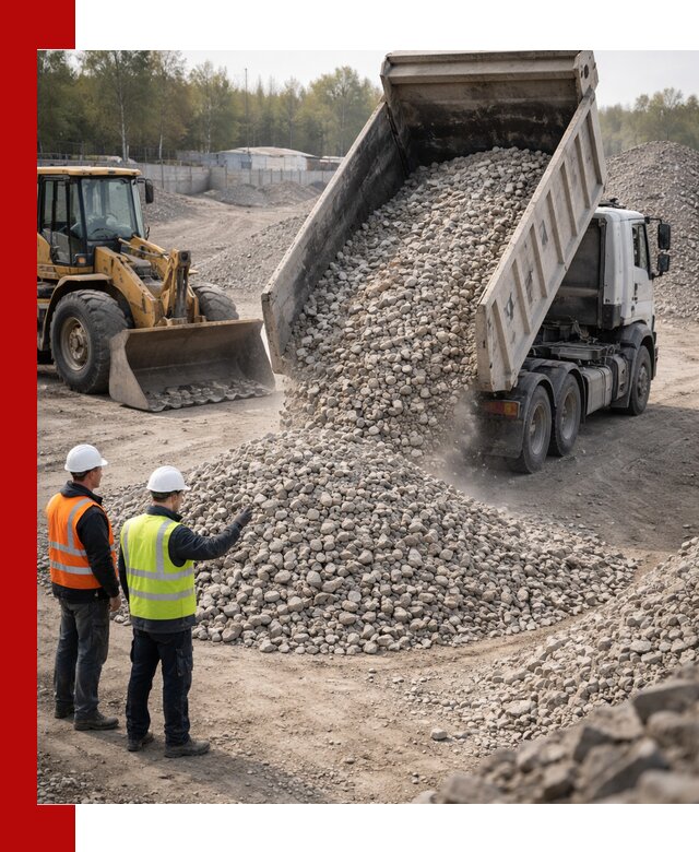 Вторичный щебень фракция 40–70 доставка в Сосногорске