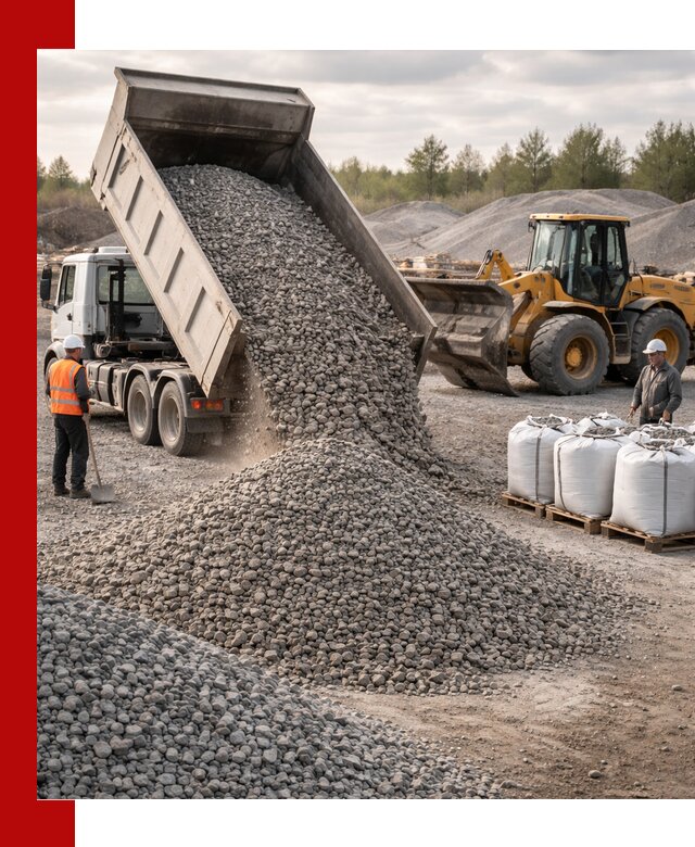 Бетонный щебень фракция 5–20 с доставкой в Сосногорске