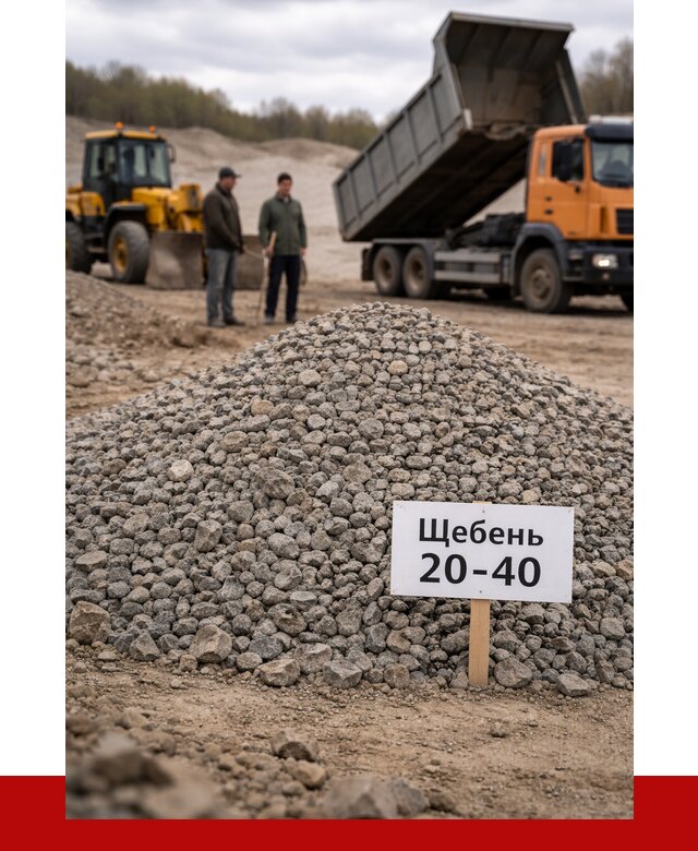 Бетонный щебень фракция 20-40 в Сосногорске от 2527 р. | ПРОНЕРУДСно