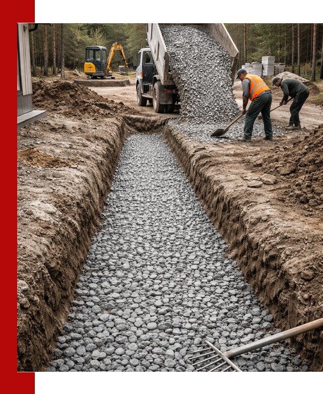 Щебень для дренажа с доставкой в Сосногорске высокого качества