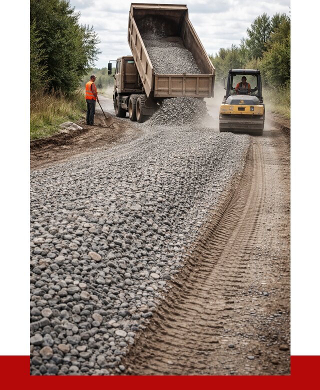 Щебень для отсыпки дороги в Сосногорске от 2785 р. ПРОНЕРУДСно