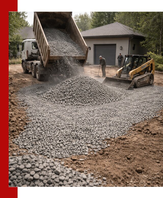 Щебень для парковки в Сосногорске: доставка и укладка качественного материала