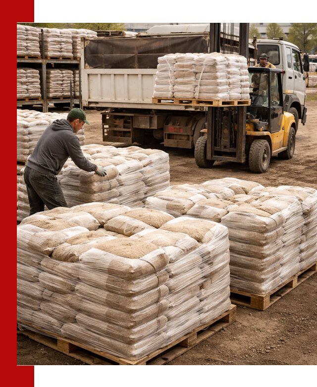 Карьерный песок в мешках с доставкой в Сосногорске