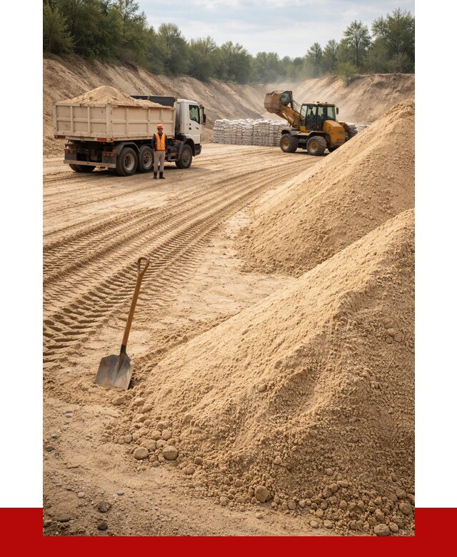 Карьерный песок мелкозернистый в Сосногорске от 9284 р. | ПРОНЕРУДСно