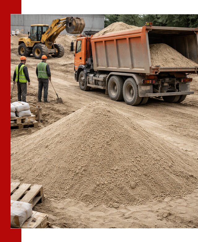 Доставка и продажа мытого речного песка в Сосногорске