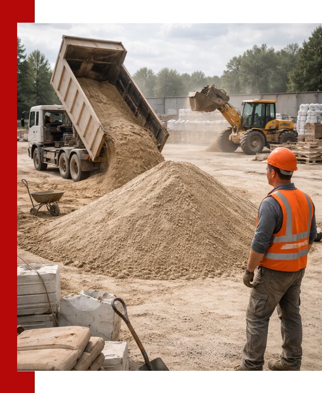 Доставка строительного песка с самосвалом в Сосногорске