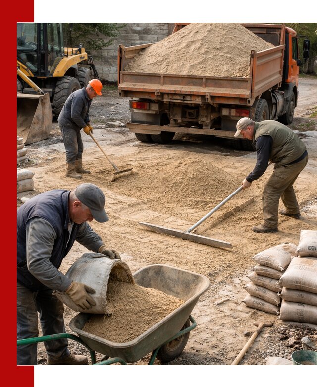 Поставка песка для стяжки в Сосногорске с быстрой доставкой