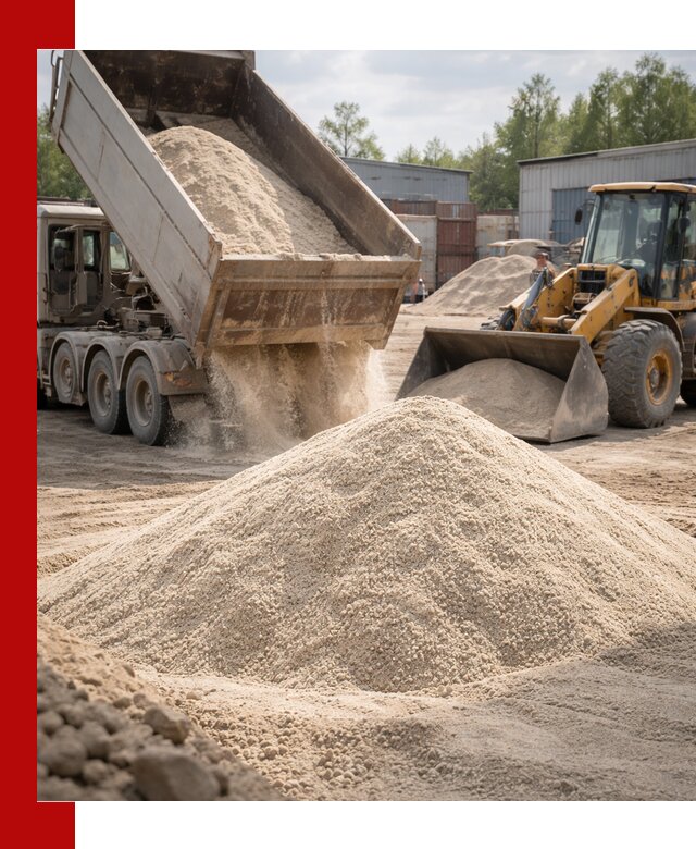 Кварцевый песок с доставкой в Сосногорске для строительных работ