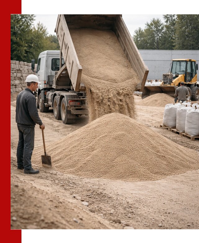 Кварцевый песок фракция 0–3 мм с доставкой в Сосногорске