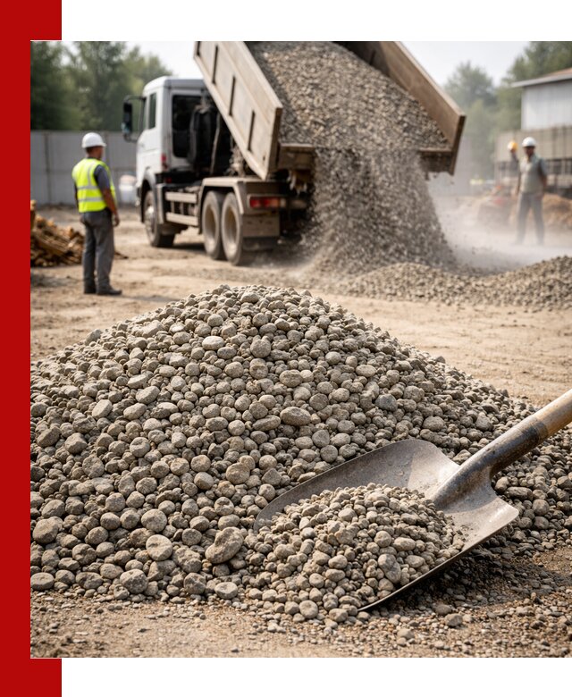 Доставка гравия фракции 20-40 в Сосногорске с самосвалами