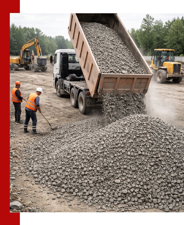 Доставка гравия фракции 40-70 в Сосногорске оптом и в розницу