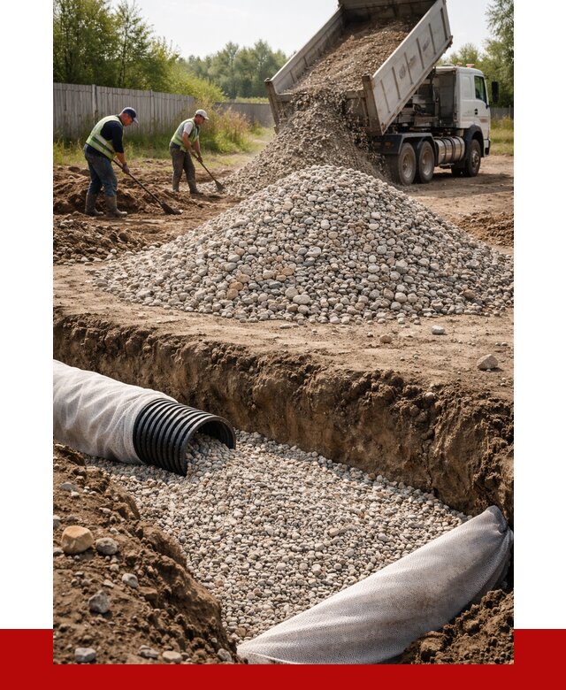 Гравий для дренажа в Сосногорске от 2270 р., доставка ПРОНЕРУДСно