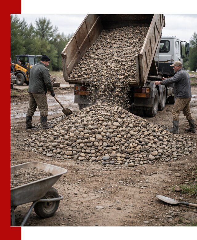 Доставка гальки речной оптом и в розницу в Сосногорске