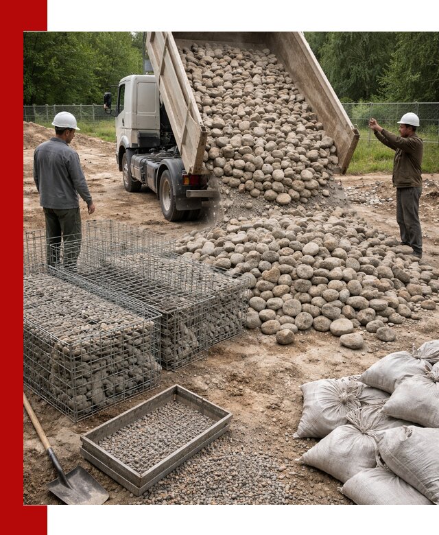 Камень для габионов фракция 70–151 в Сосногорске