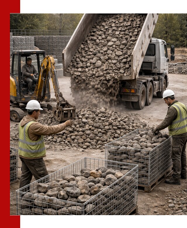 Камень для габионов фракция 100–201 в Сосногорске