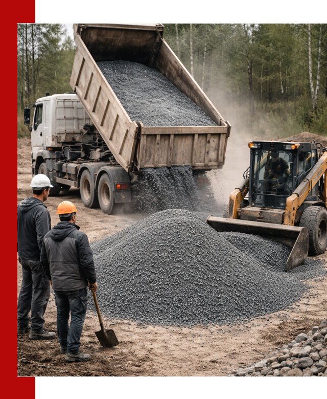 Гранитный отсев 0-5 с доставкой и разгрузкой в Сосногорске