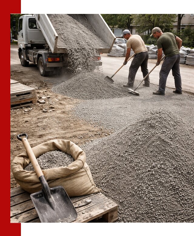 Отсев для тротуарной плитки в Сосногорске — доставка и укладка