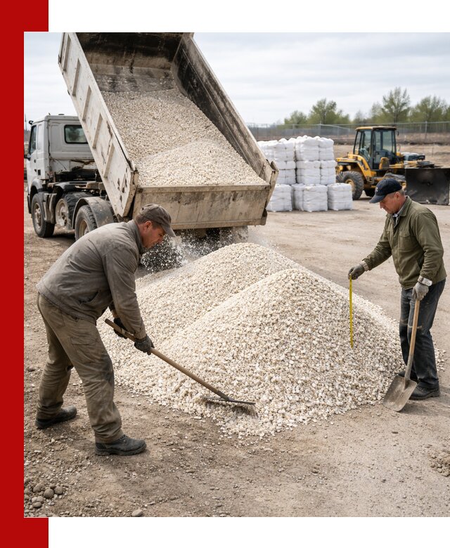 Мраморная крошка с доставкой и разгрузкой в Сосногорске