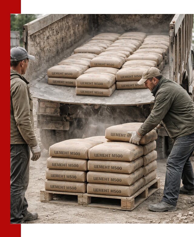 Цемент М500 с доставкой самосвалом в Сосногорске