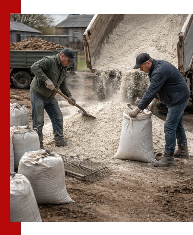 Доставка извести пушонки в Сосногорске оптом и мелким оптом