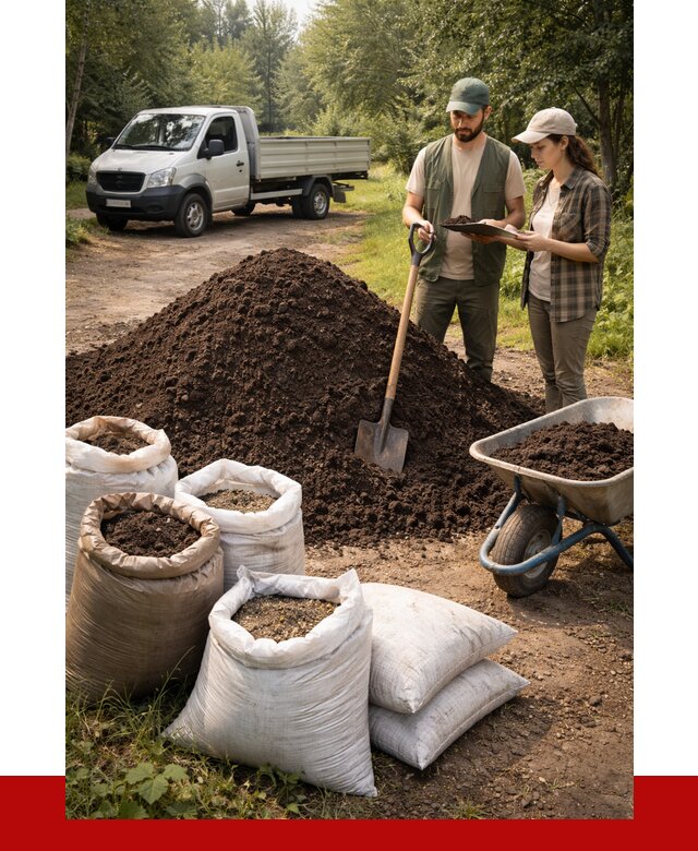 Купить грунт с доставкой в Сосногорске от 4642 р. за м3 | ПРОНЕРУДСно