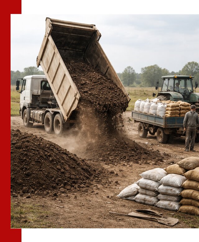Доставка грунта и удобрений оптом в Сосногорске для сельхоз и строительства