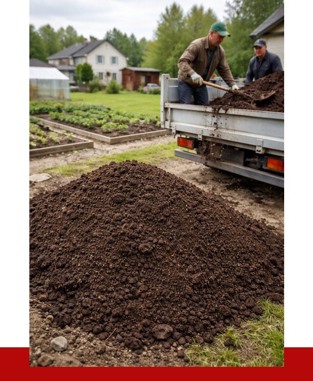 Плодородный грунт в Сосногорске с доставкой от 4333 р. | ПРОНЕРУДСно