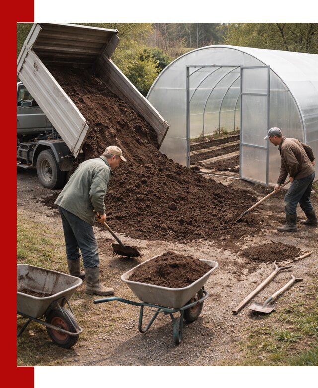 Грунт для теплицы с доставкой в Сосногорске — плодородный субстрат под растения