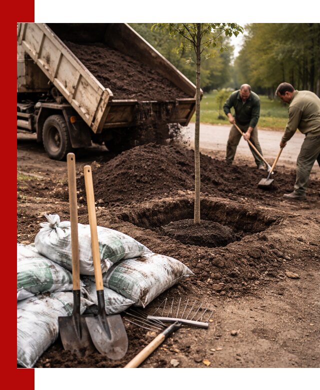 Грунт для посадки деревьев в Сосногорске — доставка и подготовка почвы
