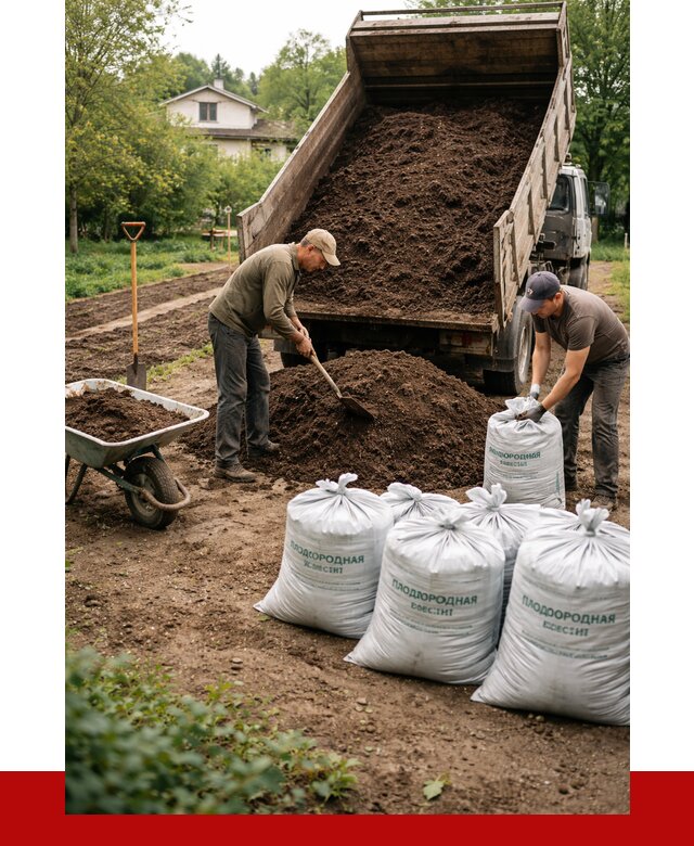 Плодородная смесь в Сосногорске от 4333 р./куб с доставкой | ПРОНЕРУДСно