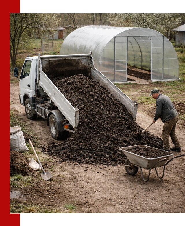 Чернозем для теплицы с доставкой в Сосногорске