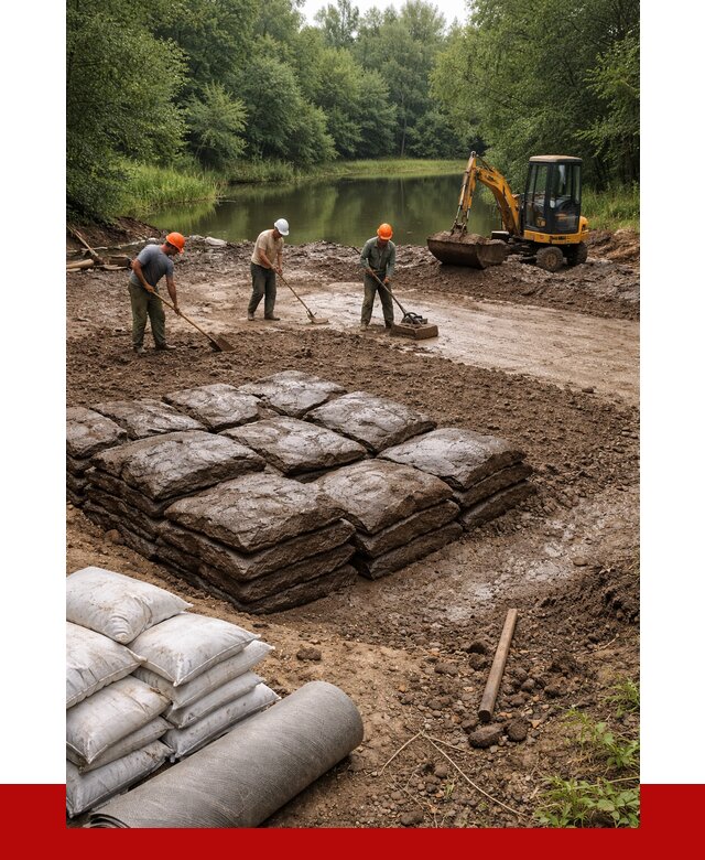 Купить глину для пруда в Сосногорске от 4642 р. с доставкой | ПРОНЕРУДСно