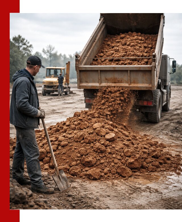 Глина для засыпки в Сосногорске с доставкой самосвалами