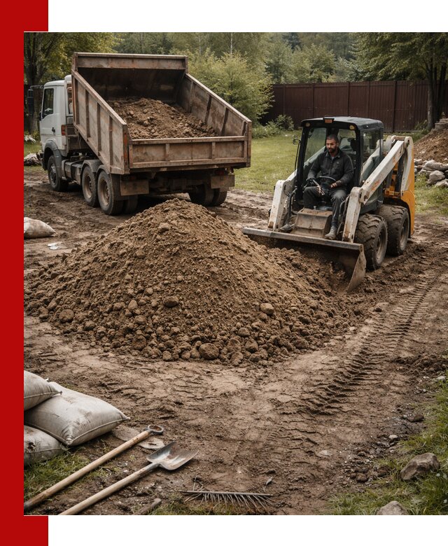 Суглинок для планировки участков в Сосногорске с доставкой и выгрузкой