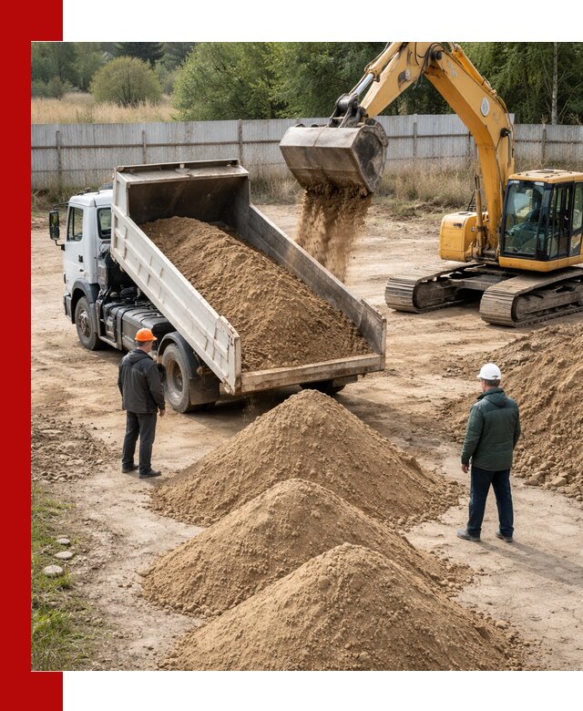 Доставка супеси вагонными и автопартиями в Сосногорске
