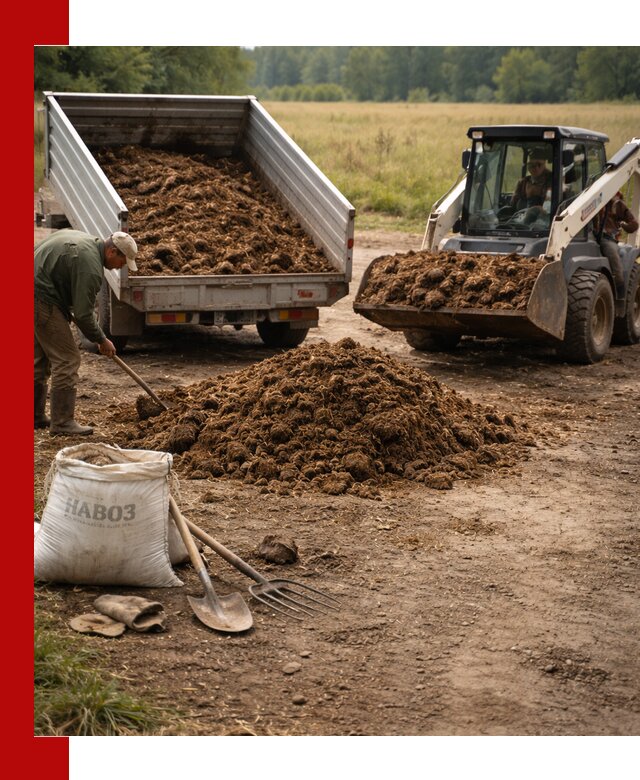 Доставка конского навоза в Сосногорске с разгрузкой и доставкой на объект