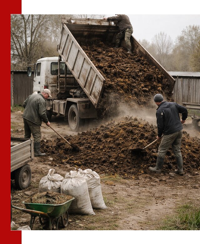 Доставка коровьего навоза самосвалом в Сосногорске