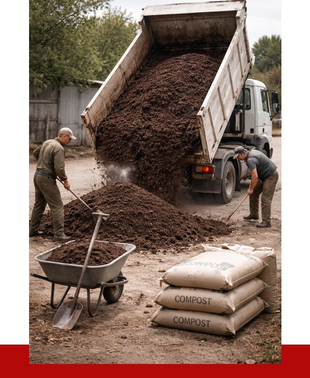 Купить компост в Сосногорске от 4333 р. за куб с доставкой | ПРОНЕРУДСно