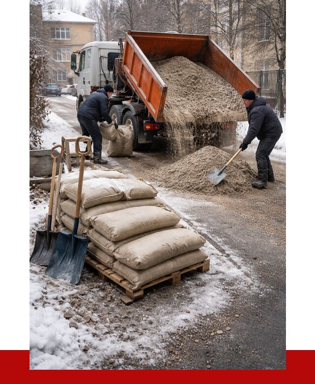 Противогололедные материалы оптом в Сосногорске от 4333 р. | ПРОНЕРУДСно