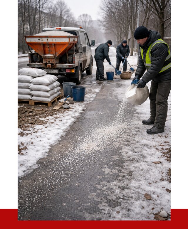 Реагент против гололеда в Сосногорске с доставкой от 4642 р. | ПРОНЕРУДСно